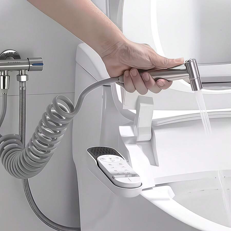 Bộ vòi sen cầm tay, vòi sen cầm tay áp lực cao, đầu vòi tự làm sạch, giúp việc vệ sinh phòng tắm dễ dàng hơn, mang lại môi trường phòng tắm sạch sẽ và gọn gàng.