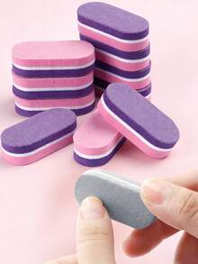 ART LALIC 10/20 piezas Mini bloque de pulido de uñas, archivos de esponja de doble color para pulir y lijar, herramienta de pedicura y manicura, suministros y accesorios para salón de acrílico y gel - Multicolor - Ver 1
