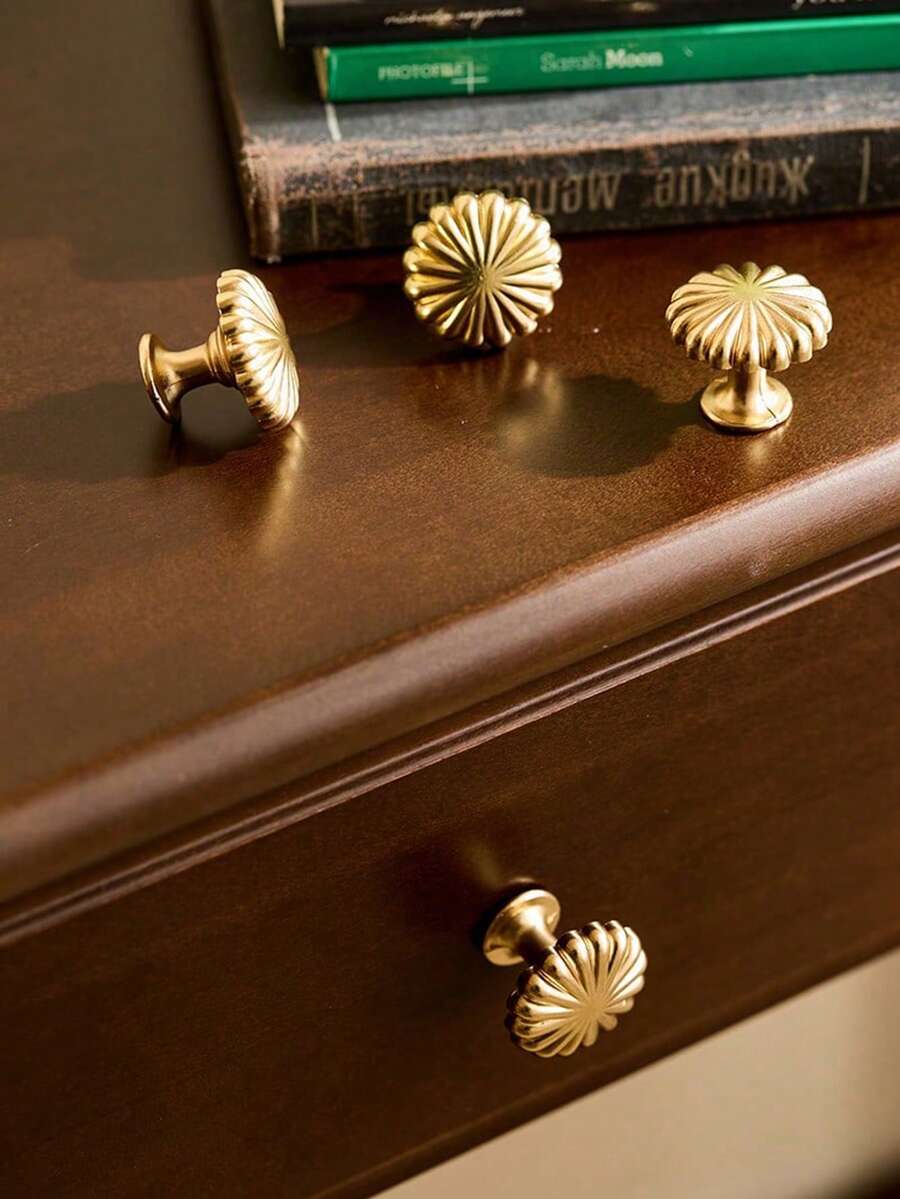 CHIGO 10 tay nắm tủ hình quả bí ngô màu vàng, 2 tay nắm cửa/ngăn kéo tủ quần áo hình quả bí ngô màu vàng - Vàng - Xem 1