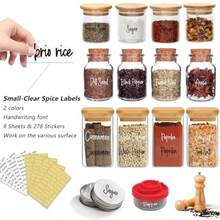 Spice Labels & Stickers - 278 Clear Spice Labels - View 3