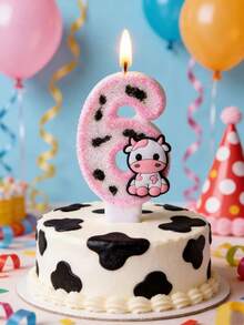Cow Crystal Number 0-9 Birthday Wedding Anniversary Birthday Party Cake Decorative Candles - View 6