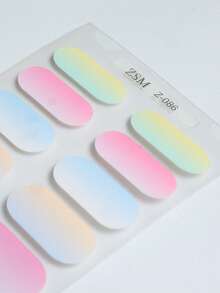 16 miếng dán móng tay dạng gel màu nude, bán khô, không cần đèn UV, chất lượng salon, bền lâu. - Nhiều màu - Xem 6