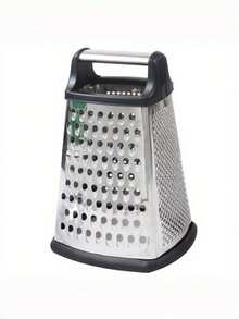 1个盒式刨丝器，不锈钢四面刨丝器，设计用于刨丝奶酪、香料、蔬菜、生姜和土豆，带手柄 - 彩色 - 查看 12