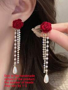 2 đôi bông tai hình hoa hồng đỏ đính đá giả kim cương mạ vàng. Thiết kế tối giản và thời trang, phù hợp để đeo hàng ngày, dự tiệc hoặc làm quà tặng nhỏ cho bạn bè và gia đình. - Nhiều màu - Xem 13