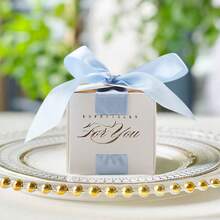 3 hộp quà tặng tiệc lễ hội, hộp quà cưới thắt nơ bằng giấy bạc, hộp quà tặng đám cưới - Hộp - Xem 5