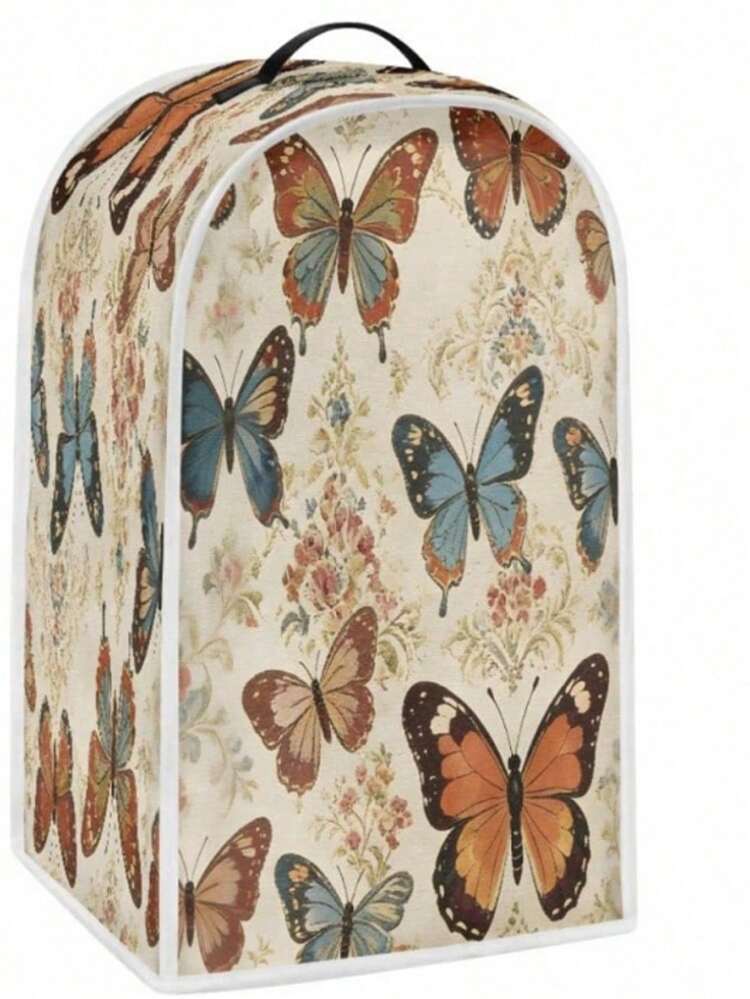 1 Set Cubierta de polvo plegable universal de PET para exprimidor, con asa superior, adecuada para oficina, restaurante, máquinas de procesamiento de alimentos, fácil de limpiar - multicolor - Añade 8