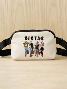 Fashionable Women's Printed Loose Waist Bag, Casual Outdoor Sports Chest Bag, Women's Chest Bag, Multi-Functional Travel Chest Bag/Phone Bag/Wallet, Suitable For Storing Phones, Cosmetics, Portable, Suitable For Travel, Office, Study, Fitness, Fashionable And Minimalist Design, Suitable For Women And Students, Travel Essential - Multicolor - View 8