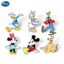 1 chiếc huy hiệu cài áo tráng men chính hãng Disney hình Mickey Mouse, Minnie Mouse, Daisy, Donald Duck, Pluto, Goofy, huy hiệu hoạt hình dễ thương, huy hiệu trang trí, thích hợp để gắn lên quần áo, túi xách, ba lô, mũ, băng đô, ghim cài áo nữ ngộ nghĩnh, dùng để trưng bày bộ sưu tập, quà tặng sinh nhật, ngày Valentine, Giáng sinh, quà tặng phụ kiện anime. - Nhiều màu - Xem 11
