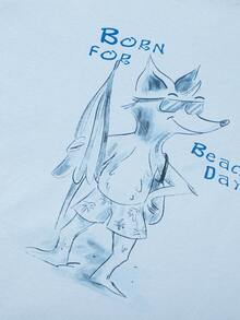 Balabala Boys Pajama Set Short Sleeve Soft Breathable Antibacterial Cozy Homewear Summer 2026 - Blue Tint - View 3