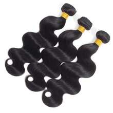 Body Wave Brazilian Human Hair Bundles Unprocessed Virgin Hair Weave Extensions 28 30 32 Inches Human Hair Extensions - Natural Black - View 15