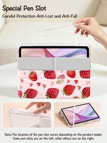 Ayotu 草莓爱心图案保护套，Y型支架翻盖，可爱Y2K风格，个性化礼物，情人节礼物，春季礼物，周年纪念礼物，生日礼物 - 彩色 - 查看 7