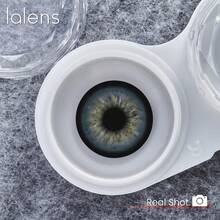 Lalens 爱琴海灰 1 副装 | 一年用量，2 片镜片，灰色镜片适合浅棕色眼睛，打造自然美感；时尚永恒蓝镜片适合浅棕色和深棕色眼睛，年抛型，14.2mm，适用于日常妆容、万圣节角色扮演 - Aegean Sea Gray - 查看 7