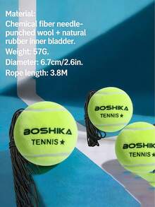 带弹力绳的网球训练器，单人运动网球健身 - 彩色 - 查看 3