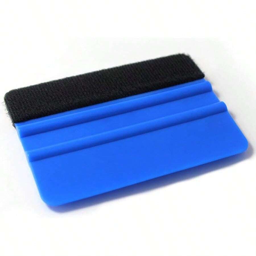Sleek 4 Inch Plastic Felt Squeegee - Vinyl Scraper Car Decals, Squeegee Car Window Film Tinting Vinyl Wrap Wallpaper Smoothing Car Window Tint, Blue - 1PC - View 1