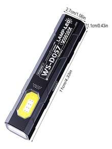 便攜式手持 LED 手電筒，USB 充電家用手電筒，戶外高亮度手電筒，紅藍雙色閃光燈，輕量工作燈，適用於居家、登山、釣魚、露營、緊急照明 - 便攜款 - 查看 8