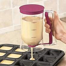Pancake Batter Dispenser With Handle, Baking Tool For Pancakes, Cupcakes, Waffles & Muffins, Kitchen Baking Accessory - 查看 3