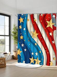 Bộ 1/4 rèm tắm họa tiết cờ đỏ và ngôi sao, rèm tắm chất lượng cao kèm 12 móc nhựa, thảm chống trượt phòng tắm, bọc bồn cầu hình chữ U, phụ kiện trang trí nhà cửa hiện đại, rèm tắm trang trí nhà cửa thiết kế hiện đại trang nhã, trang trí phòng tắm, bộ rèm tắm phòng tắm, quà tặng tân gia hoàn hảo. Dễ dàng lắp đặt - Món quà hoàn hảo cho bạn bè và gia đình, phù hợp cho mùa xuân, hè, thu và đông. - Nhiều màu - Xem 20