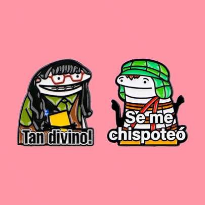 Ghim cài áo in hình câu nói tiếng Tây Ban Nha "Tôi bỗng dưng có một ý tưởng lóe lên", hình người đàn ông uống bia, ghim cài ve áo, huy hiệu cài trên ba lô, phụ kiện quần áo, trang sức thời trang, quà tặng.