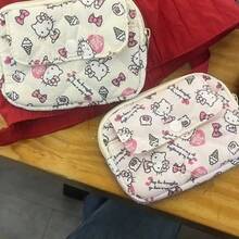 Túi đựng mỹ phẩm, ví đựng thẻ, hộp đựng tai nghe, ví đựng chìa khóa, túi đựng CCD mềm mại, dễ thương, thêu nơ, có khóa kéo. - Xem 8