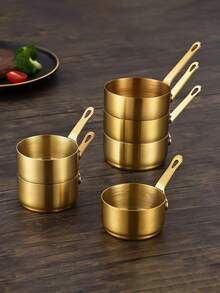 Bộ 2/4 chén đựng nước chấm bằng thép không gỉ có tay cầm, chén đựng tương cà sáng tạo, giá đựng nước chấm cho nhà hàng. - Nhiều màu - Xem 2