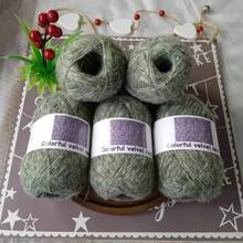 5 cuộn * 40g, sợi polyester 100% mỏng, chất liệu nhung chấm bi, thích hợp cho việc đan móc thủ công, mềm mại khi chạm vào. - A - Xem 21