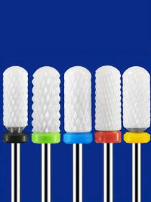 1/2/4/5PCS Professional Ceramic Tungsten Nail Drill Bit Milling Cutter For Manicure Pedicure Nail Files Buffer Nail Art Equipment Accessory Tools - Multicolor - View 4