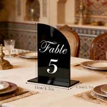 OUTANA Acrylic Detachable Table Number Plate, Minimalist Design, Suitable For Business Hotels, Birthday Parties, Restaurants, Meetings, Weddings, Exhibitions, Table Identification - BJ3063 - View 12