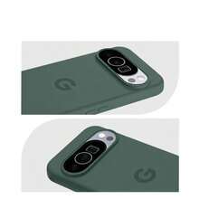 Ốp lưng điện thoại có chân đế bằng vải nhung, tương thích với Pixel 6, 6A, 6 Pro, 7, 7 Pro, 7A, 8, 8A, 8 Pro, 9, 9 Pro, 9A, 10, 10 Pro, 10 XL, 10A - màu xanh đậm - Xem 3