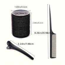 Bộ 25 món dụng cụ uốn tóc và kẹp tóc, bao gồm 12 ống cuốn tóc và 12 kẹp tóc hình vịt, kèm theo ống cuốn tóc, kẹp và lược, dụng cụ uốn tóc chuyên nghiệp, phụ kiện tạo kiểu tóc DIY. - Nhiều màu - Xem 10