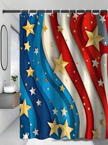 Bộ 1/4 rèm tắm họa tiết cờ đỏ và ngôi sao, rèm tắm chất lượng cao kèm 12 móc nhựa, thảm chống trượt phòng tắm, bọc bồn cầu hình chữ U, phụ kiện trang trí nhà cửa hiện đại, rèm tắm trang trí nhà cửa thiết kế hiện đại trang nhã, trang trí phòng tắm, bộ rèm tắm phòng tắm, quà tặng tân gia hoàn hảo. Dễ dàng lắp đặt - Món quà hoàn hảo cho bạn bè và gia đình, phù hợp cho mùa xuân, hè, thu và đông. - Nhiều màu - Xem 9