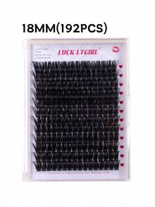 192 PCS Soft Band DIY Eyelash Clusters Pre-Made Russian Volume Lashes C/D Curl 8-18mm Mixed Length Fluffy Easy Wear Individual False Eyelashes - D - View 15