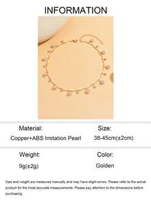 1 chiếc vòng cổ thủ công tối giản đính ngọc trai giả và đá rhinestone, trang sức đeo cổ thời trang đa năng dành cho nữ, phù hợp để đeo hàng ngày, dự tiệc, hẹn hò, đi nghỉ mát và tụ họp. Dây chuyền thủ công được cắt ngẫu nhiên. - Vàng - Xem 5
