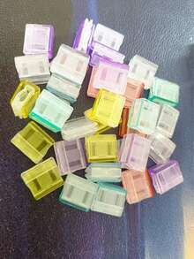 Transparent Colorful Push Clips - Multifunctional Office File Folder, Sliding Clip For Student Papers, Documents And Records Storage. Suitable For School, Office, Home And More - Sets - View 4