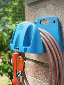 1pc Water Hose Reel Holder, Wall Mounted Hose Reel Organizer For Car Washing & Home Use - One Size Fits All - View 5