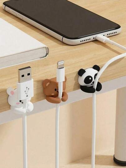 4pcs Multifunctional Winding Tool, Mouse Cable, Headphone Cable, Data Cable, Fixer, Nail-Free Seamless Cable Management Storage, Desktop Cable Management Clip, Self-Adhesive Cable Storage Box, Suitable For Desktops, Bedside Cabinets, Walls, Cars, Dormitories And Offices, Cute Headphone Cable Holder, Nailless Cable Repair, Cable Management Accessories