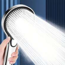 High Pressure Handheld Shower Head, 3 Spray Modes, Easy Installation, Water-Saving, Artistic Design, Enhance Bathroom Experience - Spiral Panel - View 9