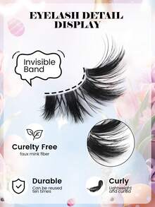 MAANGE 7 Cặp Mi Giả Kiểu Hoạt Hình Dành Cho Ngày của Mẹ, Kiểu Mắt Mèo Tự Nhiên, Dải Mi Trong Suốt, Ngắn Mềm Mịn Giống Lông Chồn 3D, Mềm Mịn Như Lông Chồn, Dụng Cụ Nối Mi, Thích Hợp Cho Sử Dụng Hàng Ngày, Du Lịch, Dự Tiệc, Công Sở, Cũng Là Món Quà Tuyệt Vời Dành Cho Phụ Nữ. Mi Kiểu Hoạt Hình Tinh Tế Để Sử Dụng Hàng Ngày. - Nửa lông mi - Xem 11