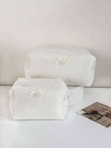 1 Túi đựng mỹ phẩm nữ kiểu Hàn Quốc, thiết kế jacquard, mềm mại và bông xốp, dung tích lớn, túi đựng đồ du lịch có khóa kéo, túi đựng đồ dùng vệ sinh cá nhân dễ thương, họa tiết caro, túi đựng đồ trang điểm dung tích lớn, túi đựng mỹ phẩm du lịch, túi đựng đồ đa năng, đồ dùng học tập, đồ dùng nghỉ lễ, đồ dùng du lịch, đồ dùng ký túc xá, quà Giáng sinh, quà tặng mẹ, quà tựu trường, quà tặng học sinh, quà tặng phù dâu, quà năm mới - Nhiều màu - Xem 6