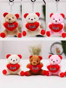 Kit Of 3/6/12 Teddy Bear Keychains, Ideal For Gifts, Resell Sk-2 - 彩色 - 查看 6