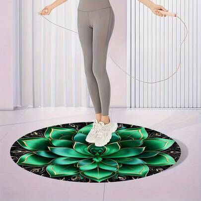 1 pieza Estera para saltar la cuerda, Estera de yoga para deportes en interiores, Equipo de fitness para el hogar, Adecuado para cocina, sala de estar, dormitorio, pasillo, oficina, Estera de práctica de yoga, Estera de piso lavable a máquina, Equipo de fitness, Trabajadores de oficina, Practicantes de yoga