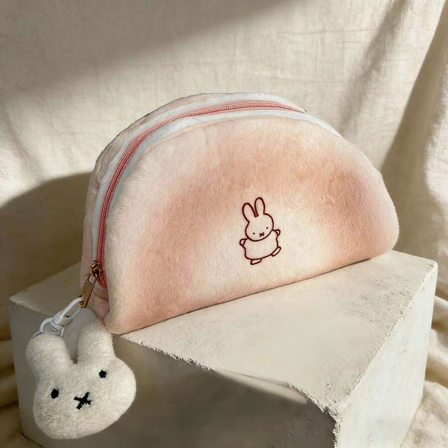 MIFFY 1 hộp bút hình thỏ, túi đựng văn phòng phẩm dễ thương kiểu Kawaii hình ổ bánh mì, với vẻ đáng yêu của chú thỏ, túi đựng mỹ phẩm mềm mại và bông xốp, đồ dùng học tập hoàn hảo, quà tặng sinh nhật và quà Giáng sinh cho người hâm mộ. - Nhiều màu - Xem 1