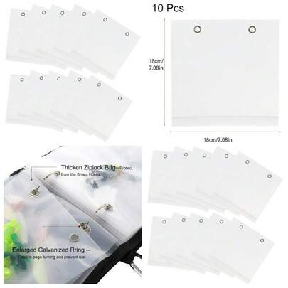 Fishing Tackle Binder Storage Organizer For Soft Worms Rigs Jigs Fishing Lines With 20 Transparent Thickened Ziplock Bags