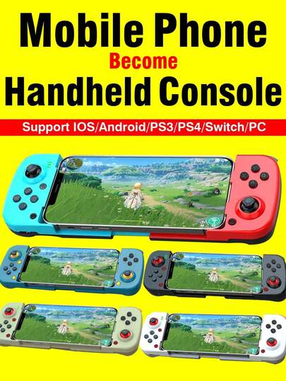 1 chiếc tay cầm chơi game di động có thể kéo dài, không dây, phù hợp với IOS/Android/Switch/PS3/PC. Tay cầm có thể thu gọn, chụp liên tục, thay đổi chế độ chỉ bằng một nút bấm. Biến điện thoại di động thành máy chơi game cầm tay chỉ trong vài giây.