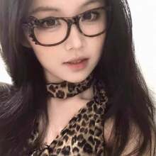 1副复古豹纹花卉蝴蝶结眼镜框 - 轻盈时尚，适合日常佩戴，猫眼设计搭配装饰蝴蝶结，完美适用于各种场合，也是馈赠亲友或参加派对的理想之选。 - 彩色 - 查看 2