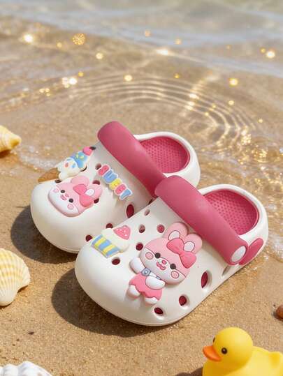 夏季新款卡通洞洞童鞋，男女童皆宜，可爱时尚，软底耐磨，适合宝宝穿着，沙滩凉拖。