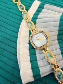 1 件女士简约时尚休闲石英表，适合作为礼物或日常佩戴 - 均碼 - 查看 3