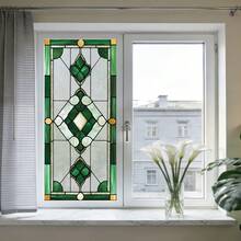 1/6pcs Set Static Cling Frosted Window Film, Artistic Gemstone & Diamond Pattern Design. Decorative Glass Sticker, Suitable For Living Room, Bedroom, Kitchen, Home Glass Decor - Symmetrical Diamond-shaped Frosted Film - View 7