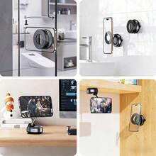 360 °   Rotation Magnetic Car Phone Holder Mount, Adjustable Vacuum Magnetic Phone Holder, Rotary Vacuum Suction No Adhesive Required, Suitable Car/Gym/Mirror/Smooth Surfaces Hands-Mount, Compatible With All Smartphones - B - 查看 12
