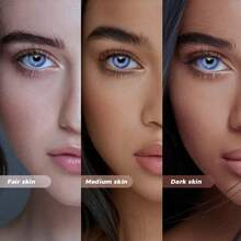 Lalens 1副装 14.5mm 蓝紫色，可佩戴6个月，色彩鲜艳，小瞳孔设计，防水，时尚装饰，柔软舒适，适合日常通勤、休闲和户外活动。 - Genshin Blue Violet - 查看 6