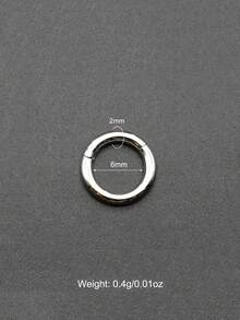 1 chiếc khuyên mũi septum cỡ lớn, từ 12G/2mm đến 00G/10mm, làm bằng thép không gỉ 316L, kiểu bấm gập, không mối nối, khuyên tai dạng vòng, trang sức xỏ khuyên unisex. - Vòng mũi tròn - Xem 53